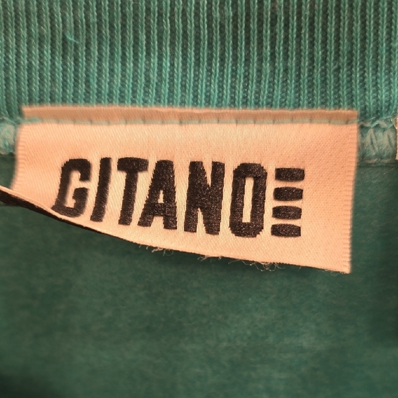 Gitano Teal Embroidered Sweatshirt - Picture 2 of 13